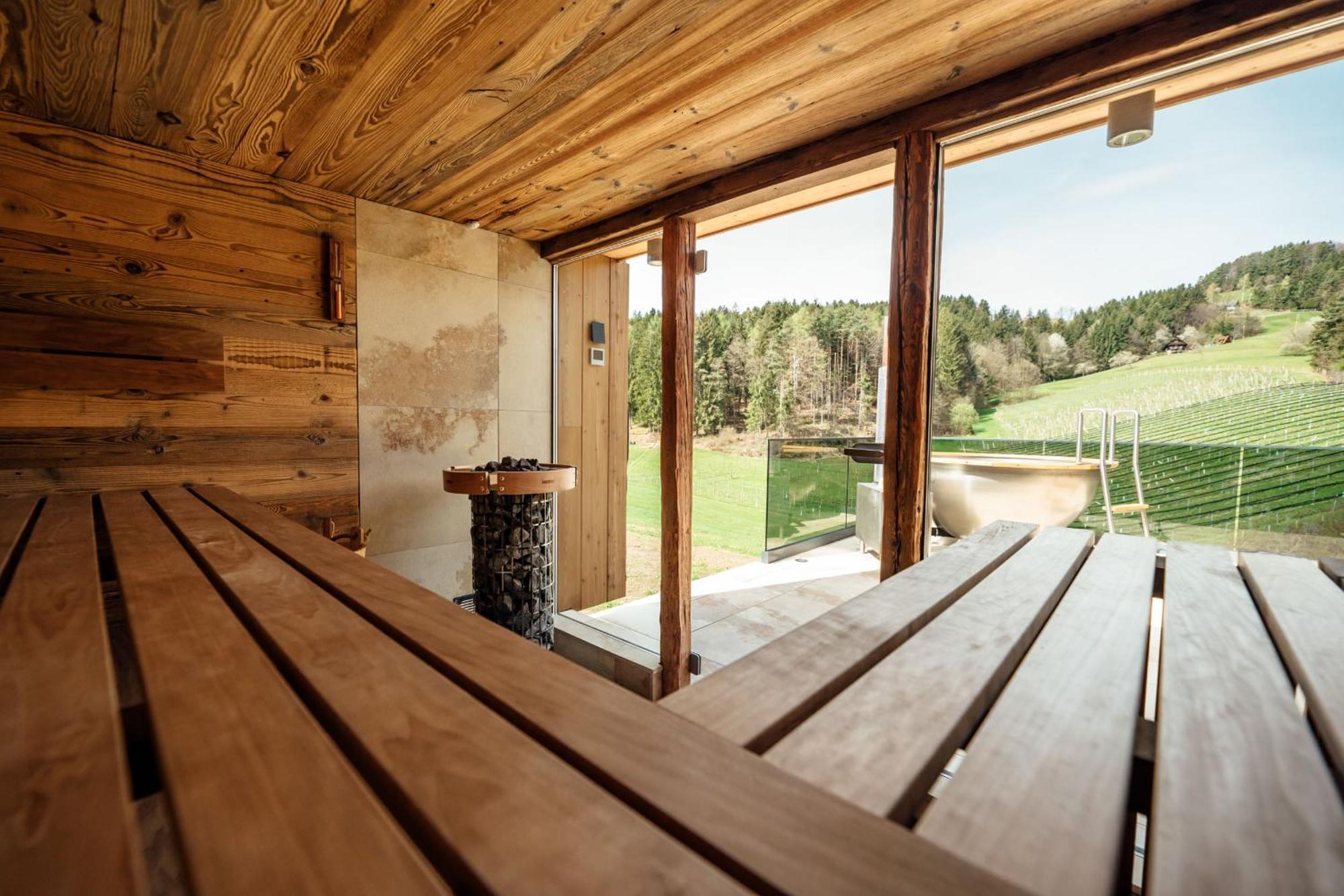 Chalet "Troadkostn" Mit Finnischer Panoramasauna & Edelstahl Hot Tub Eibiswald ภายนอก รูปภาพ